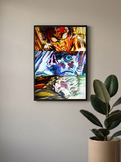 Tanjiro Triple Team Poster