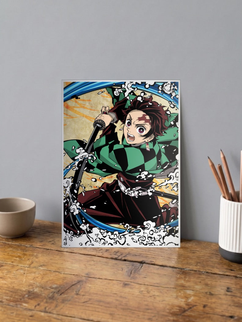 Tanjiro Kamado Water Technique Anime Poster