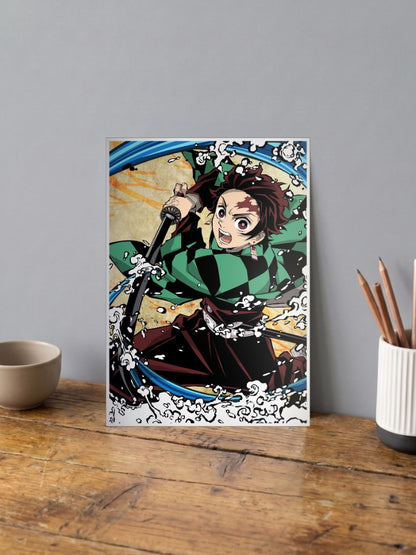 Tanjiro Kamado Water Technique Anime Poster