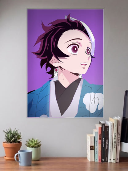 Tanjiro Kamado Close Up Anime Poster