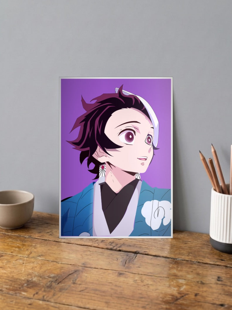 Tanjiro Kamado Close Up Anime Poster