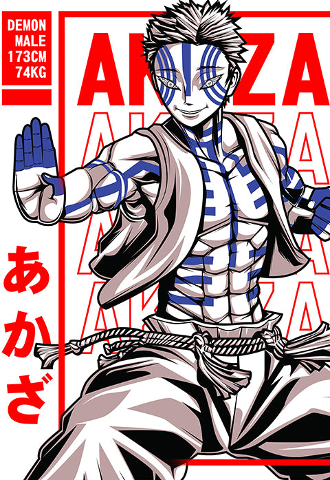 Akaza Demon slayer Poster