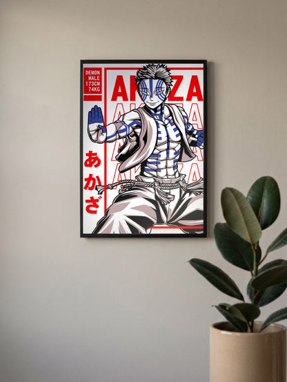 Akaza Demon slayer Poster