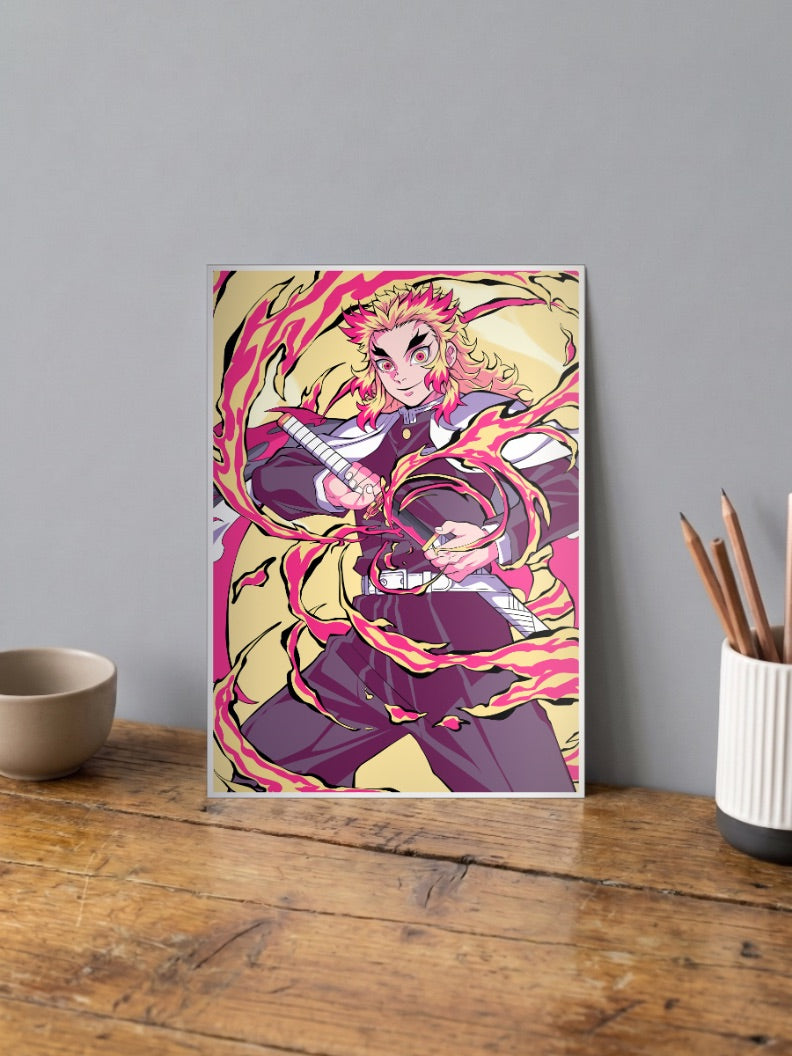 Fire Hashira Rengoku Poster