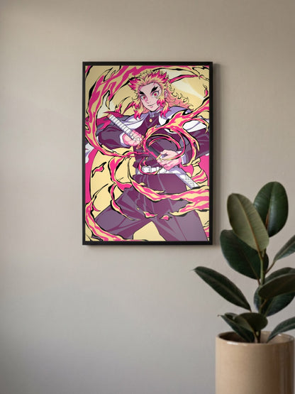 Fire Hashira Rengoku Poster
