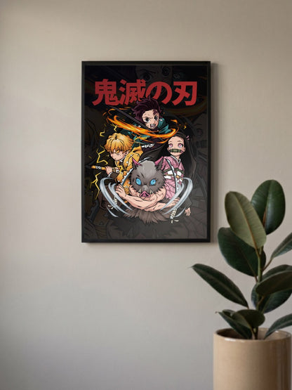 Tanjori X Inosuke X Zenitsu X Nezuko Poster