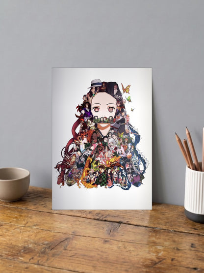 Nezuko Full Cast Collage Art Anime Poster
