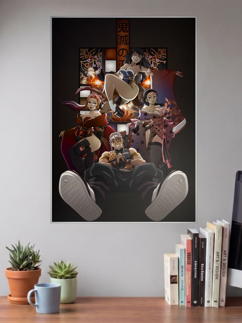 Demon Slayer Girls Fanservice Anime Poster