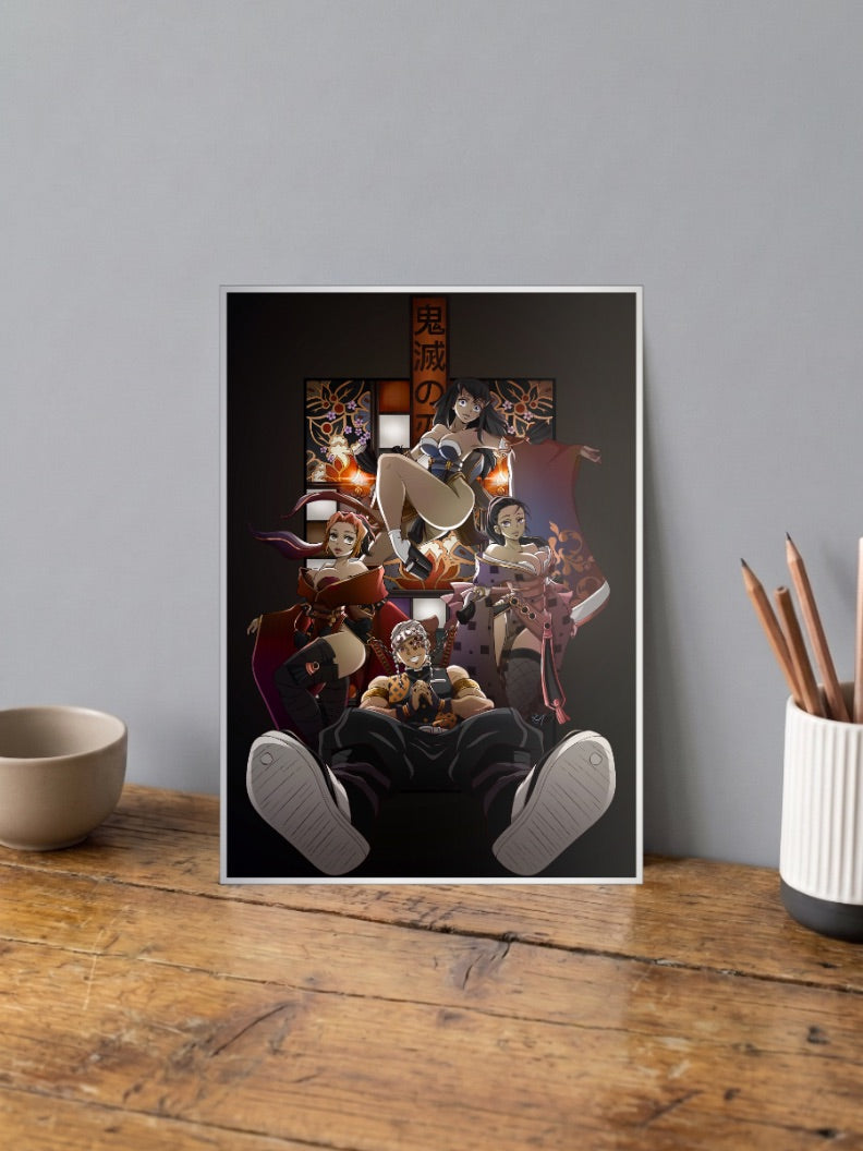 Demon Slayer Girls Fanservice Anime Poster