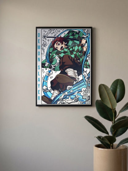 Tanjiro Kamado Demon Slayer Art Anime Poster