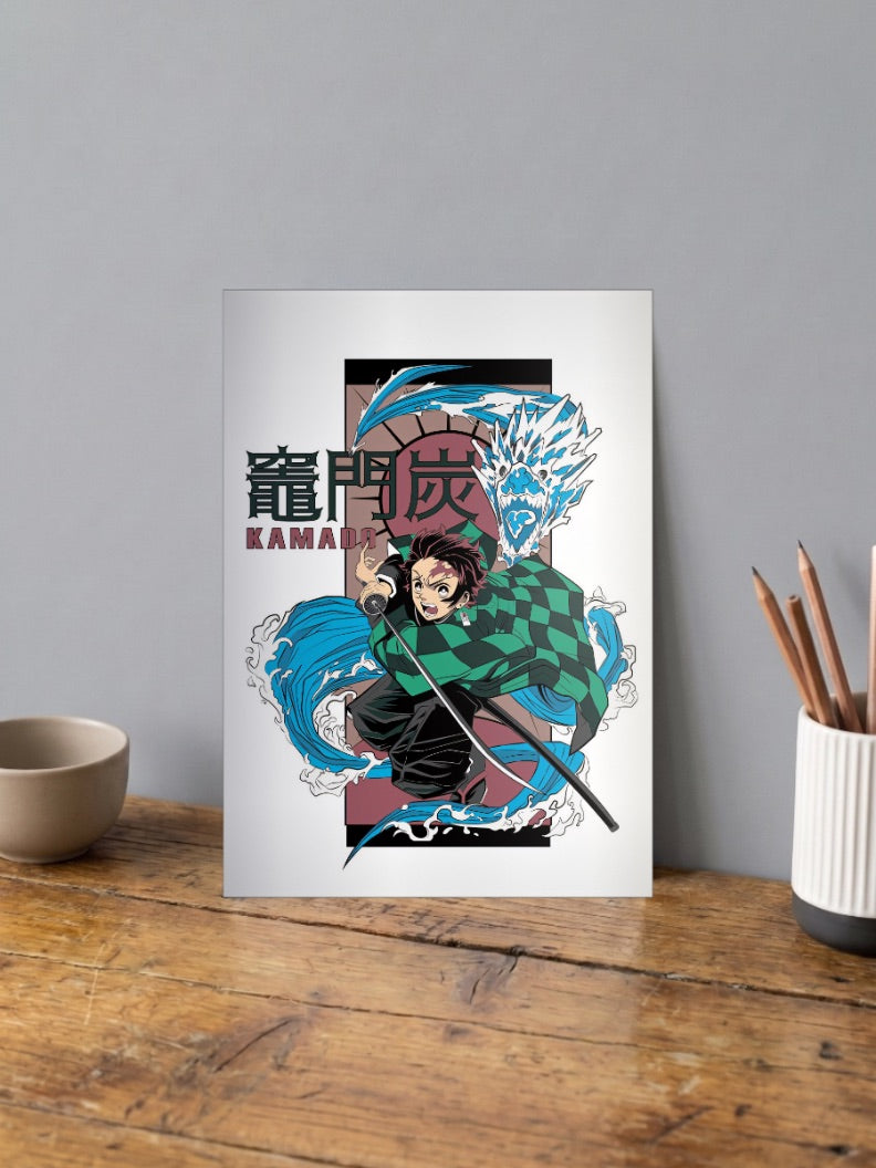 Tanjiro Kamado Dragon Technique Anime Poster