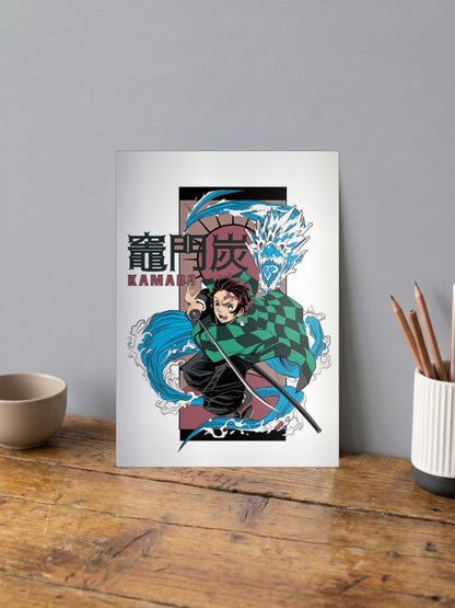 Tanjiro Kamado Dragon Technique Anime Poster