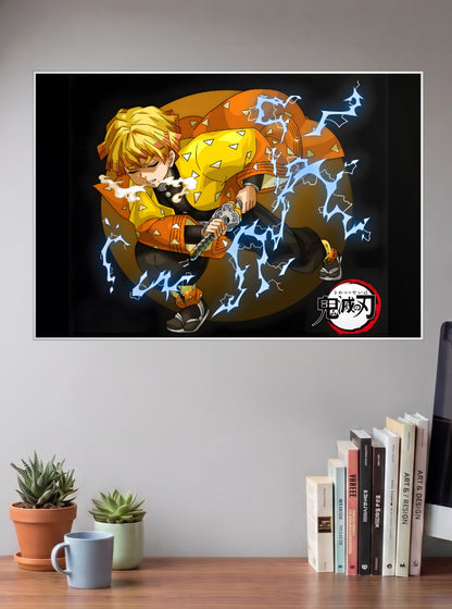 Zenitsu Demon Slayer Anime Poster