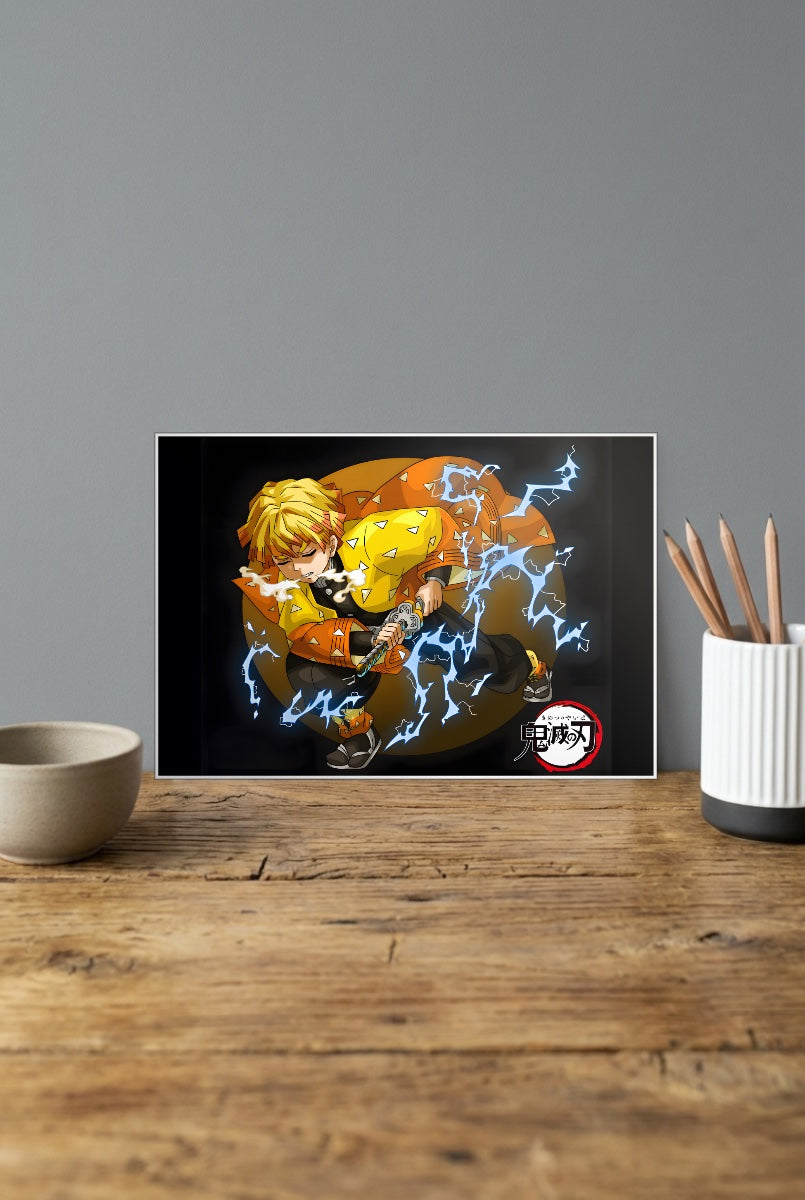 Zenitsu Demon Slayer Anime Poster