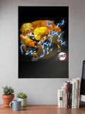 Zenitsu Agatsuma Thunder Strike Anime Poster