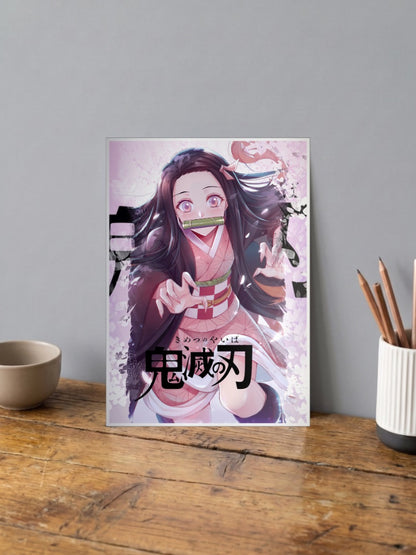Nezuko Kamado Bamboo Muzzle Anime Poster