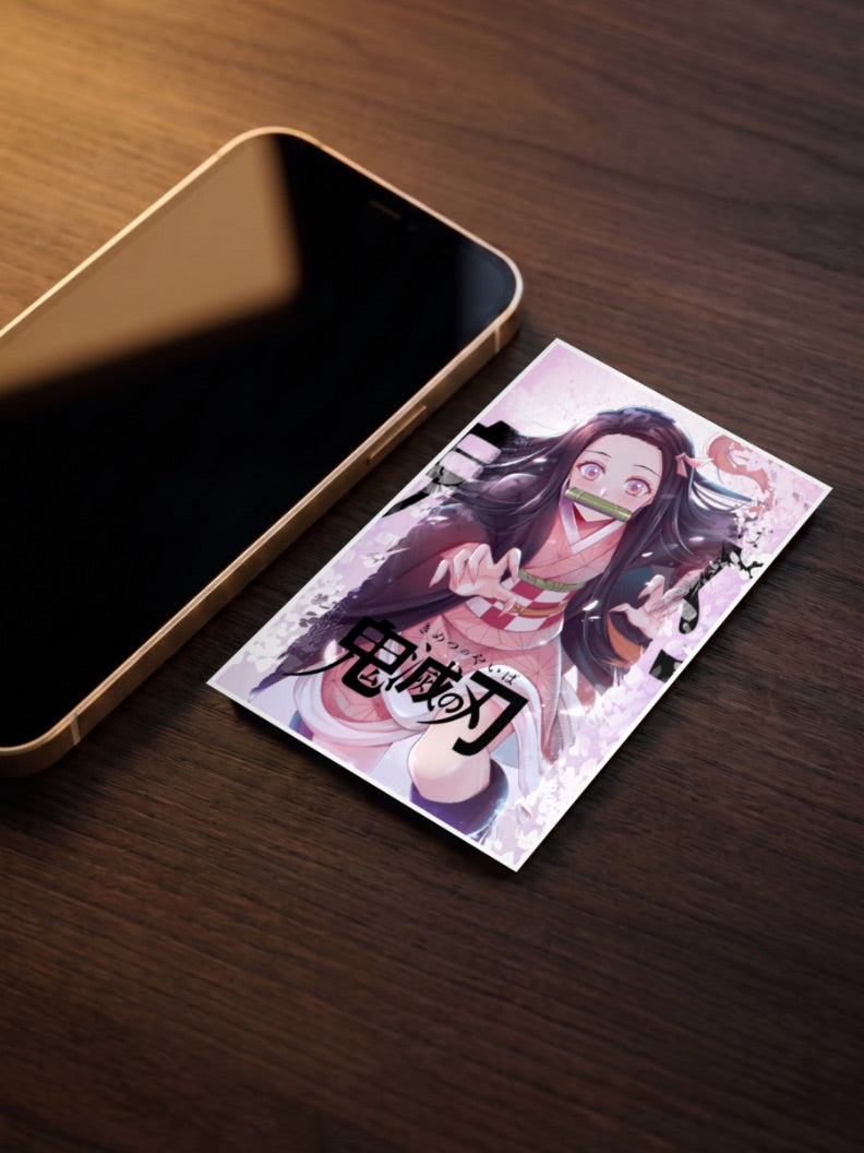 Nezuko Kamado Bamboo Muzzle Anime Poster
