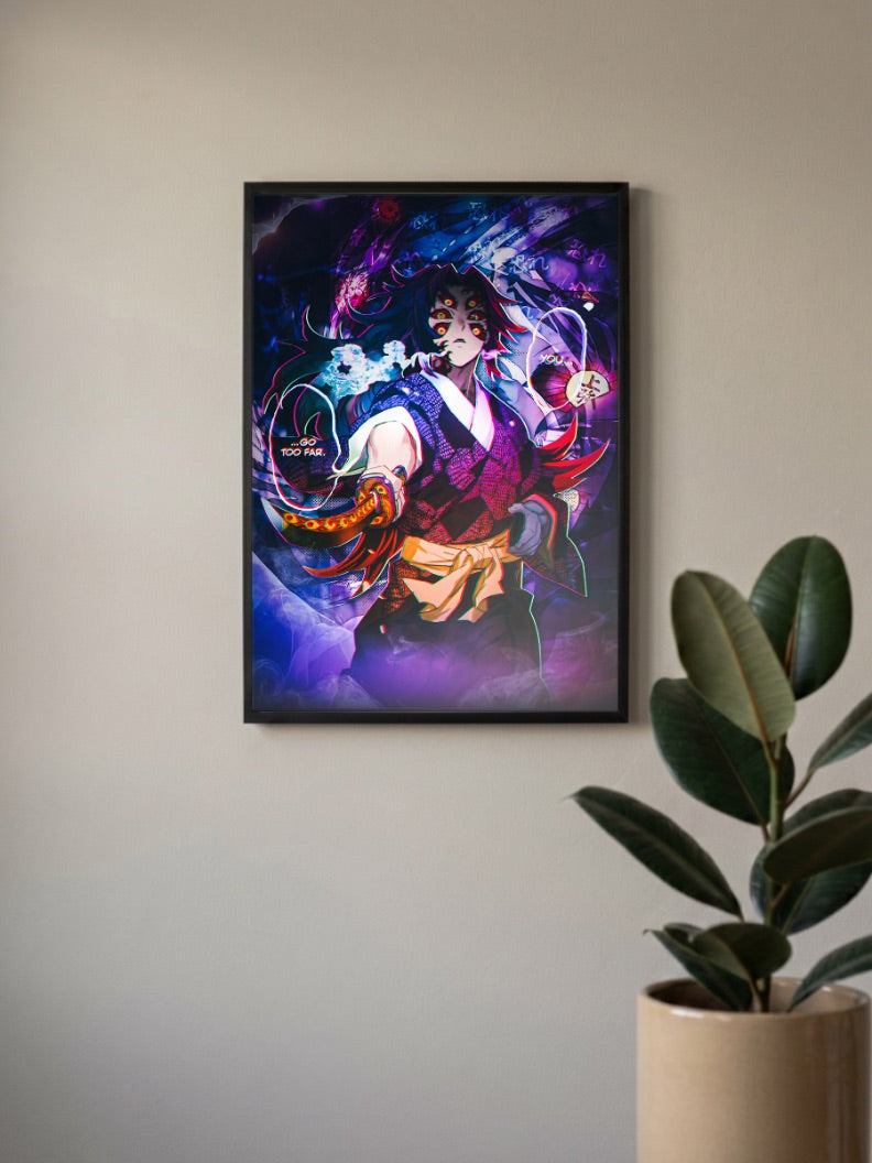 Kokushibo Six Eyes Portrait Anime Poster