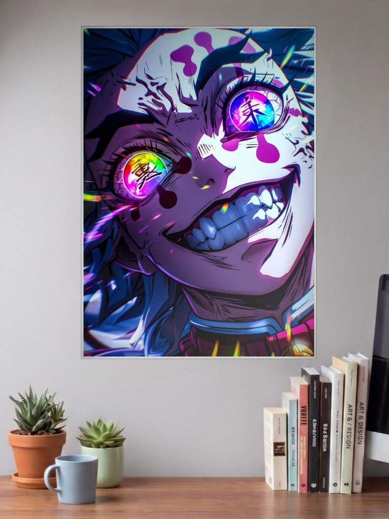 Genya Shinazugawa Demon Form Anime Poster