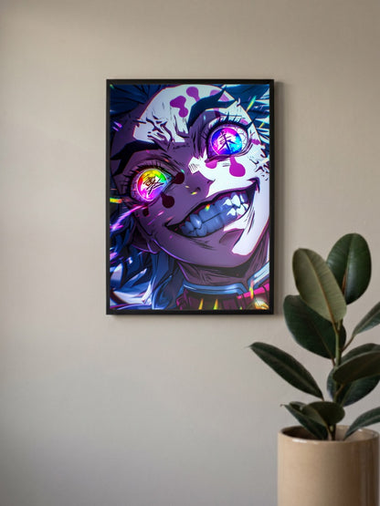 Genya Shinazugawa Demon Form Anime Poster