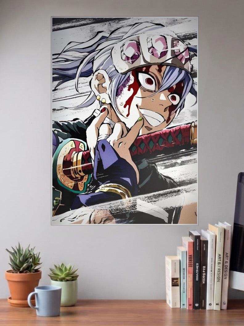 Muzan Kibutsuji Blood Portrait Anime Poster