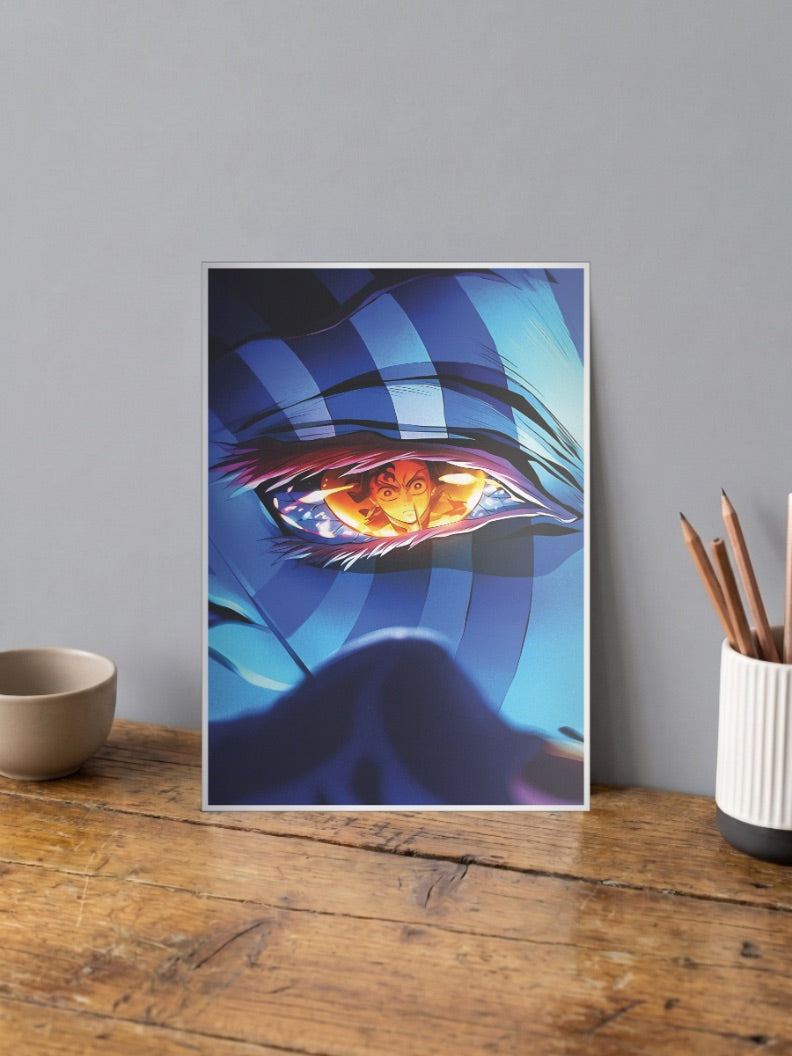 Tanjiro Reflected Eye Art Anime Poster