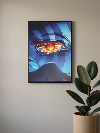 Tanjiro Reflected Eye Art Anime Poster