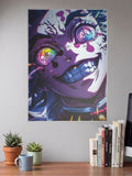 Demon Eyes Kanji Portrait Anime Poster