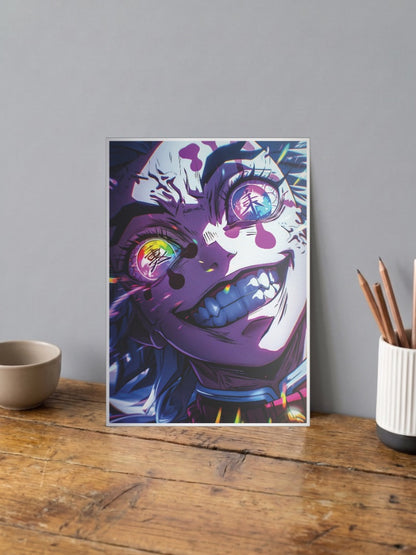 Demon Eyes Kanji Portrait Anime Poster