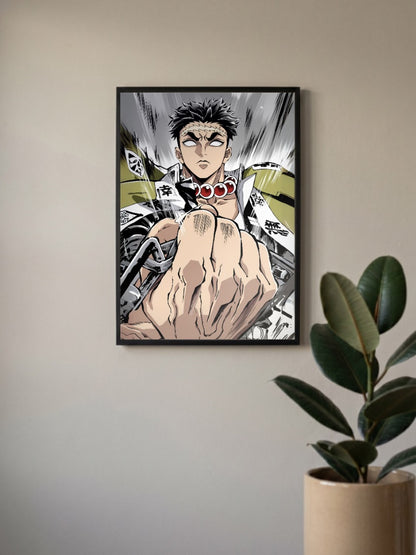 Gyomei Himejima Fist Pose Anime Poster