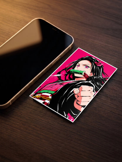 Nezuko Kamado Angry Fist Anime Poster