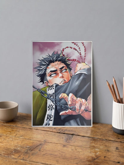 Gyomei Himejima Prayer Beads Anime Poster