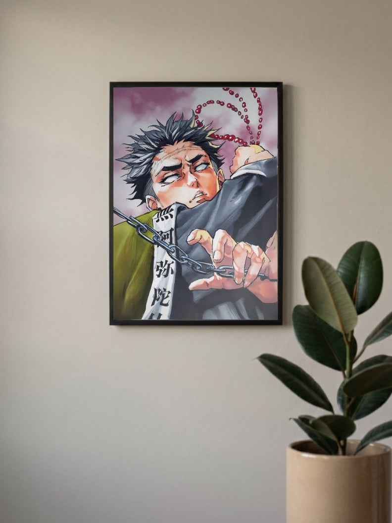 Gyomei Himejima Prayer Beads Anime Poster