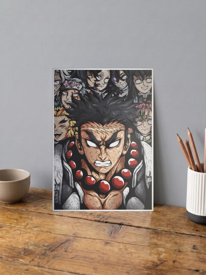 Gyomei Himejima Hashira Portrait Anime Poster