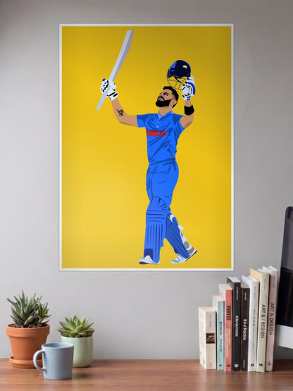 Virat Kohli Century Poster