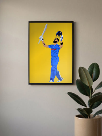 Virat Kohli Century Poster