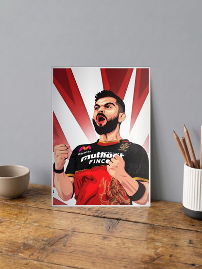 Virat Kohli RCB Roar Pose IPL Poster