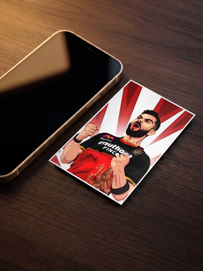 Virat Kohli RCB Roar Pose IPL Poster