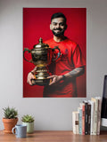 Virat Kohli RCB Trophy 2025 IPL Poster