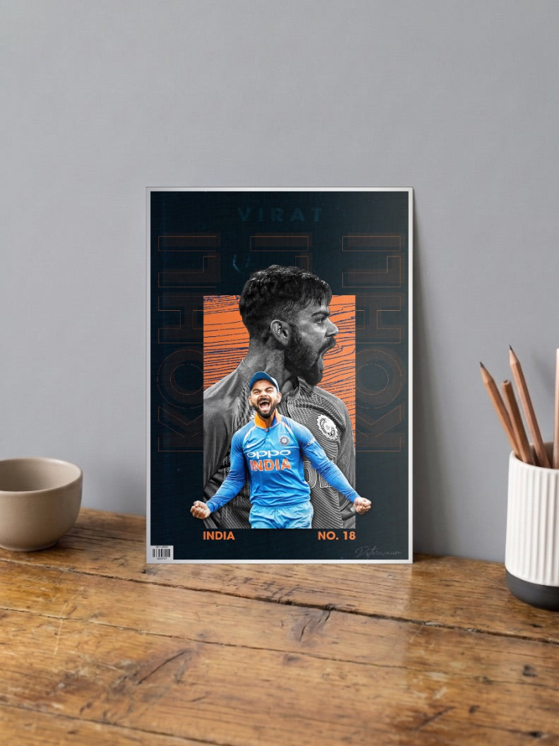 Virat Kohli in Indian Colours Poster