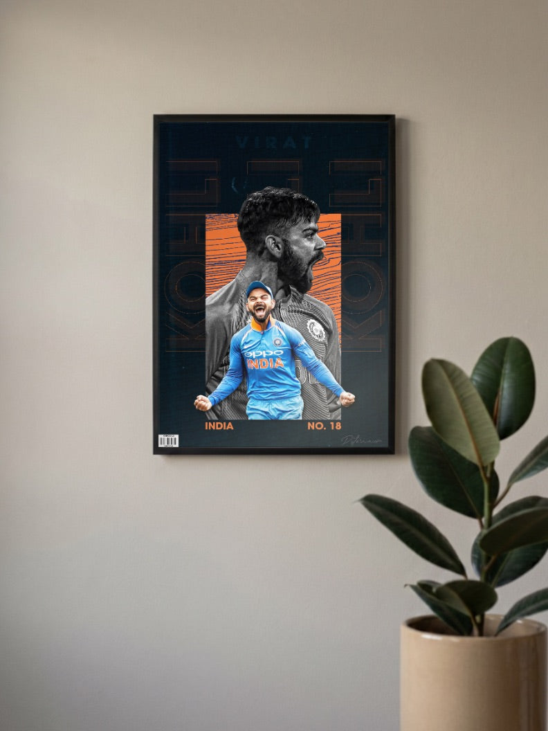 Virat Kohli in Indian Colours Poster