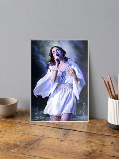 Lana Del Rey Cosmic Water Scene Singers Poster