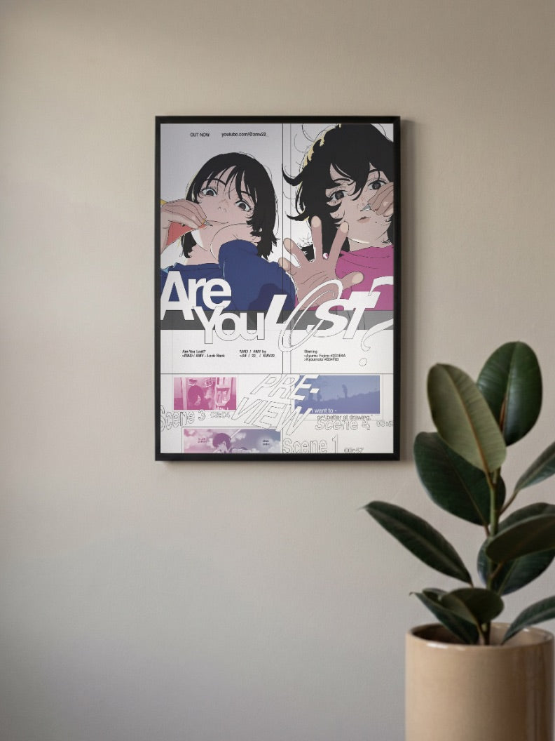 Look Back Are You Lost Amv Anime Poster