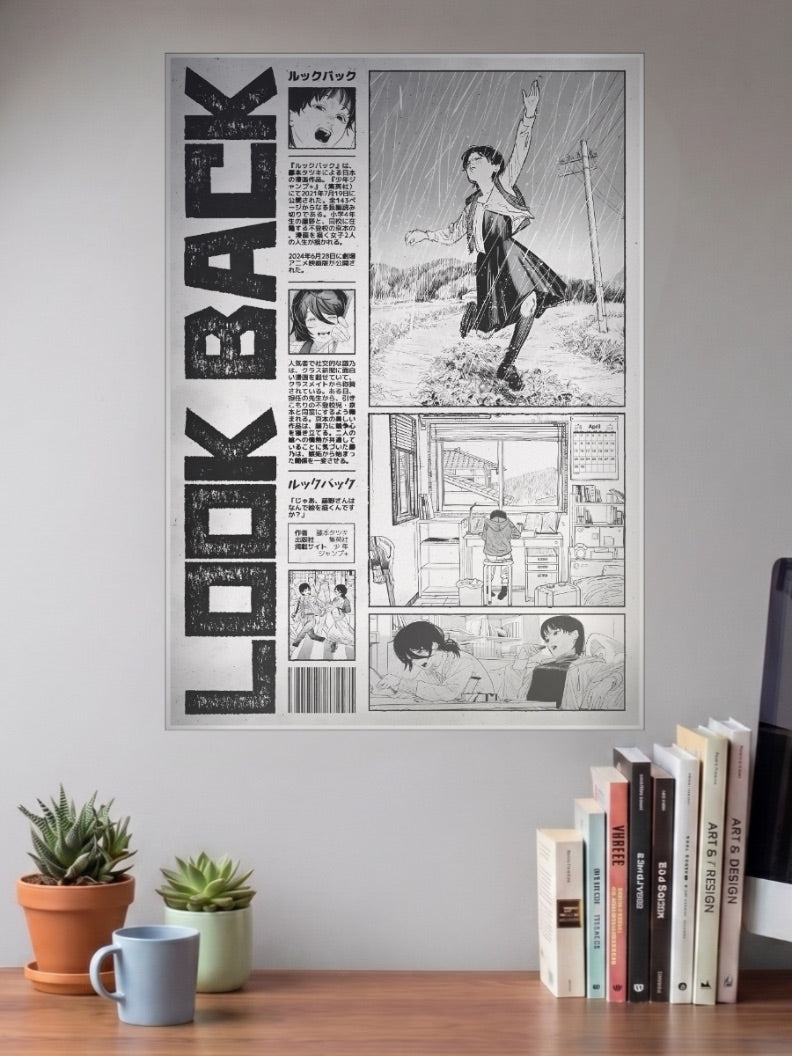 Look Back Fujino Running Scene Anime Poster