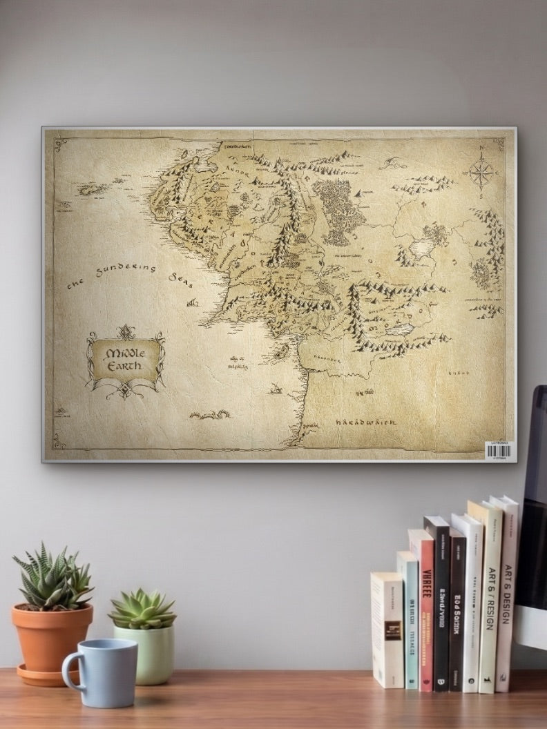 Middle Earth Map Poster