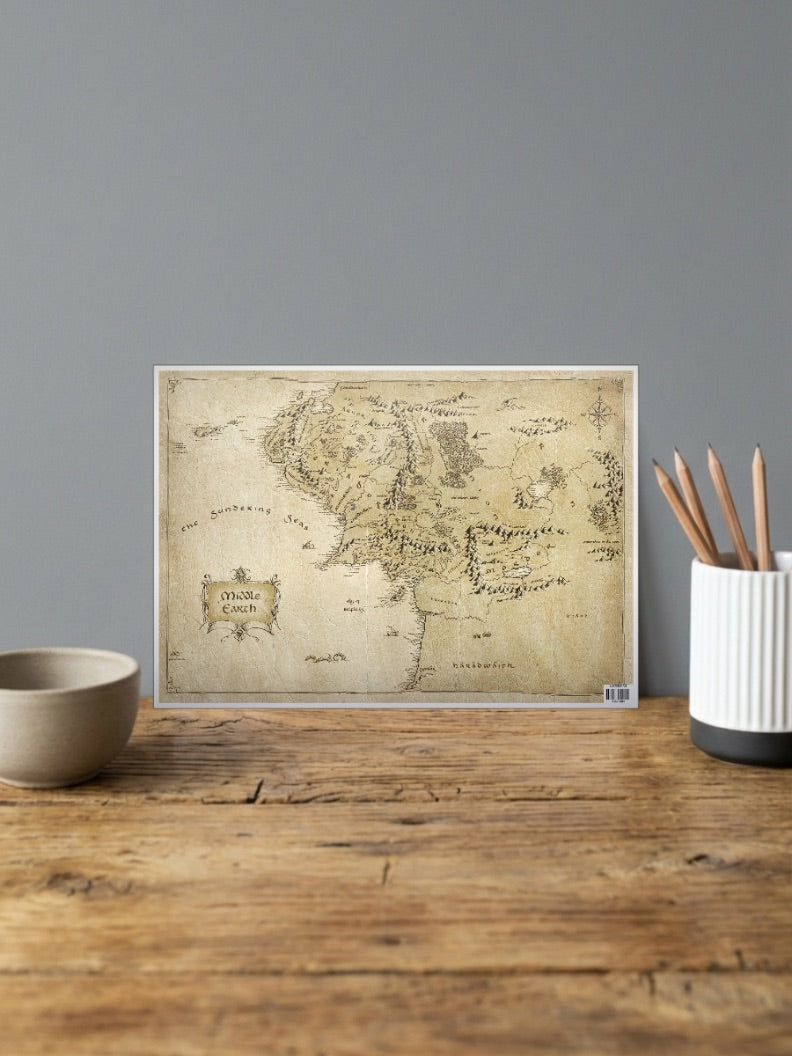 Middle Earth Map Poster