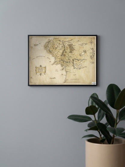 Middle Earth Map Poster