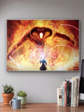 Gandalf and Fire Demon Poster