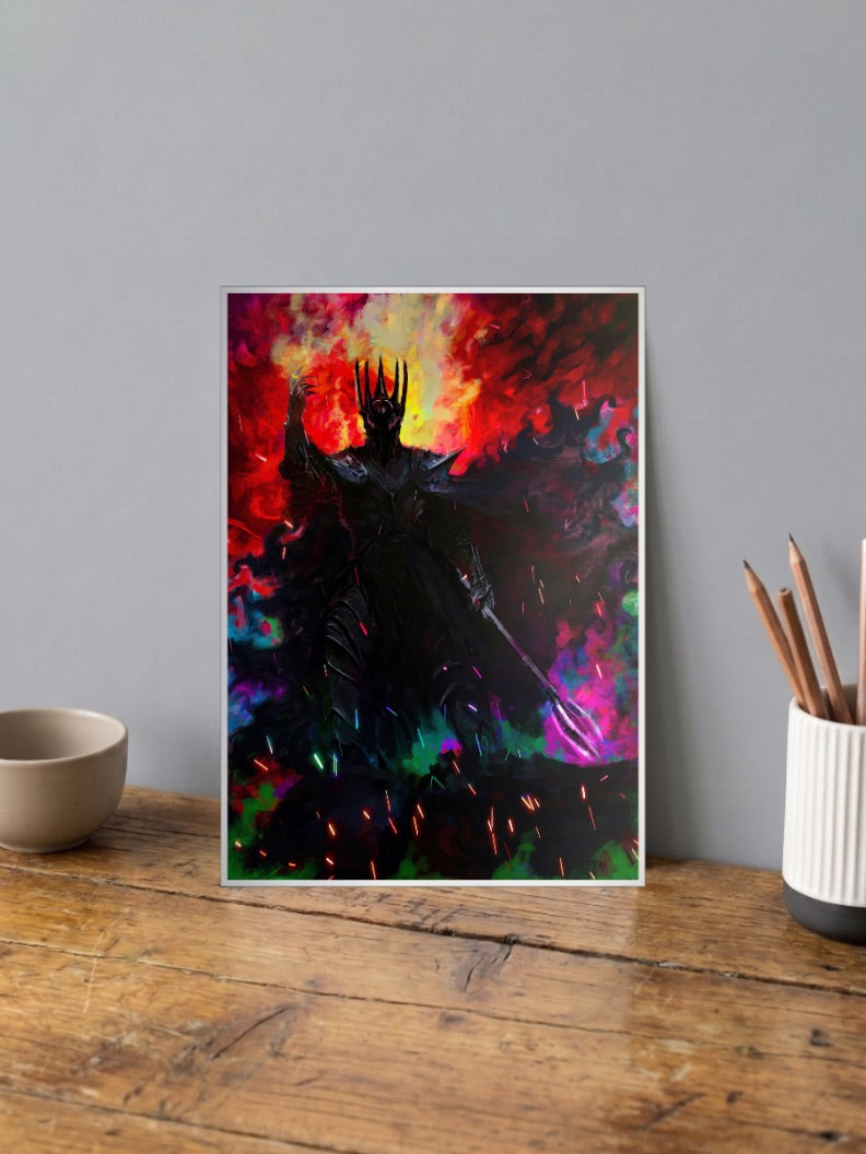 Sauron Dark Lord Portrait Hollywood Movie Poster