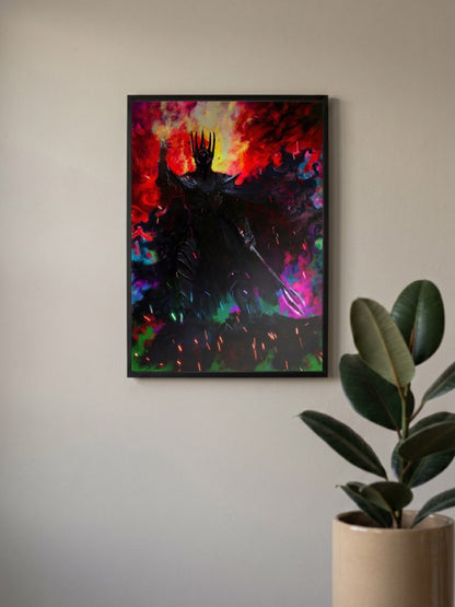 Sauron Dark Lord Portrait Hollywood Movie Poster